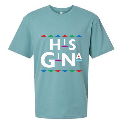 90s Sitcom Nostalgia His Gina Couples Matching Gift Outfit Sueded Cloud Jersey T-Shirt
