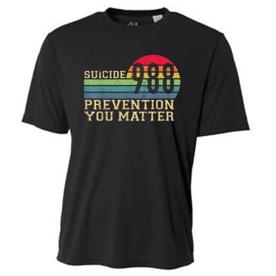 988 Suicide Prevention Awareness Mental Health Cooling Performance Crew T-Shirt