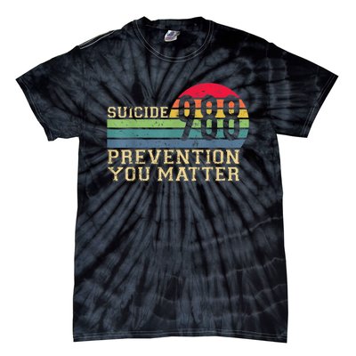 988 Suicide Prevention Awareness Mental Health Tie-Dye T-Shirt