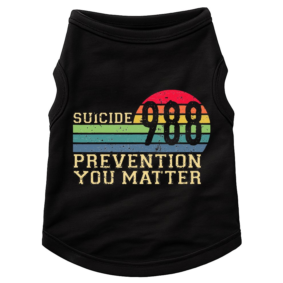 988 Suicide Prevention Awareness Mental Health Doggie Tank