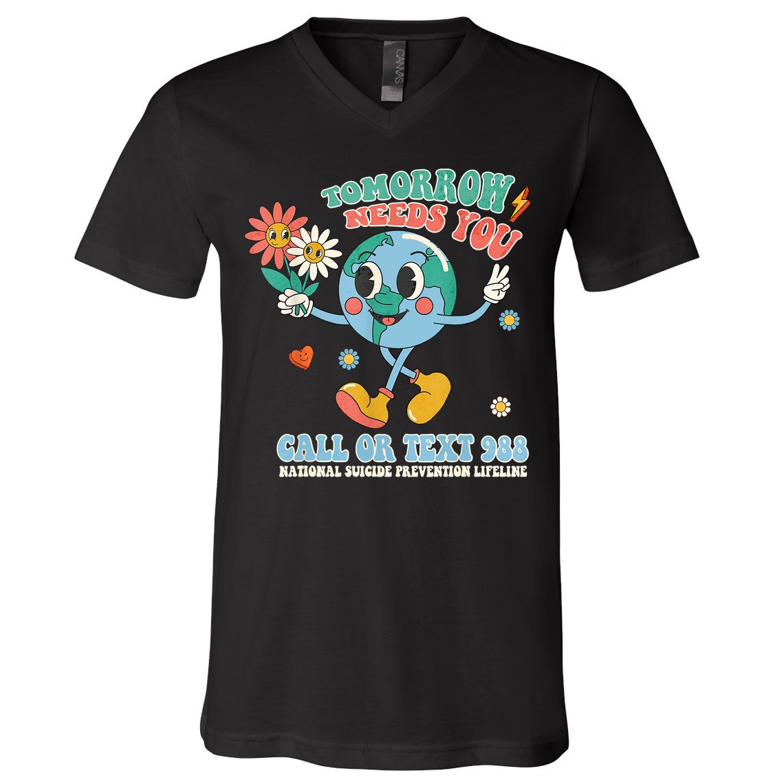 988 Suicide Prevention Stay Tomorrow Needs You Mental Health V-Neck T-Shirt