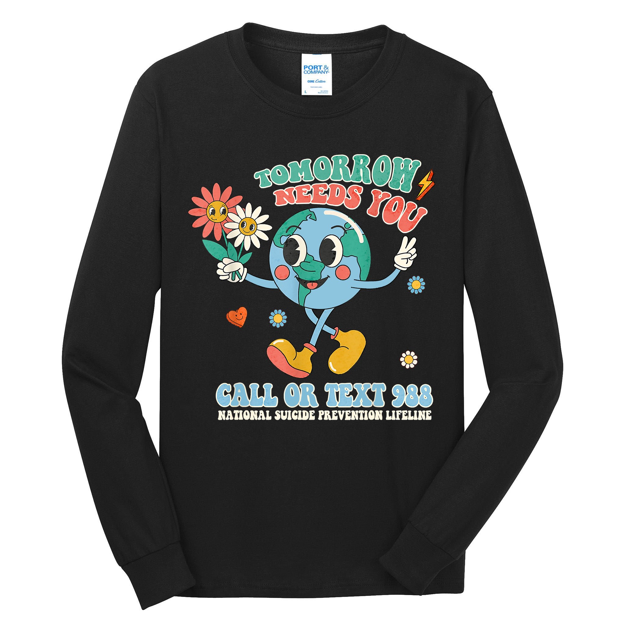988 Suicide Prevention Stay Tomorrow Needs You Mental Health Tall Long Sleeve T-Shirt