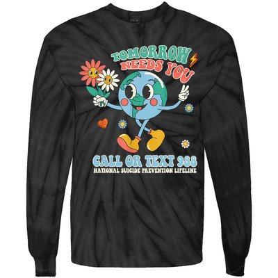 988 Suicide Prevention Stay Tomorrow Needs You Mental Health Tie-Dye Long Sleeve Shirt