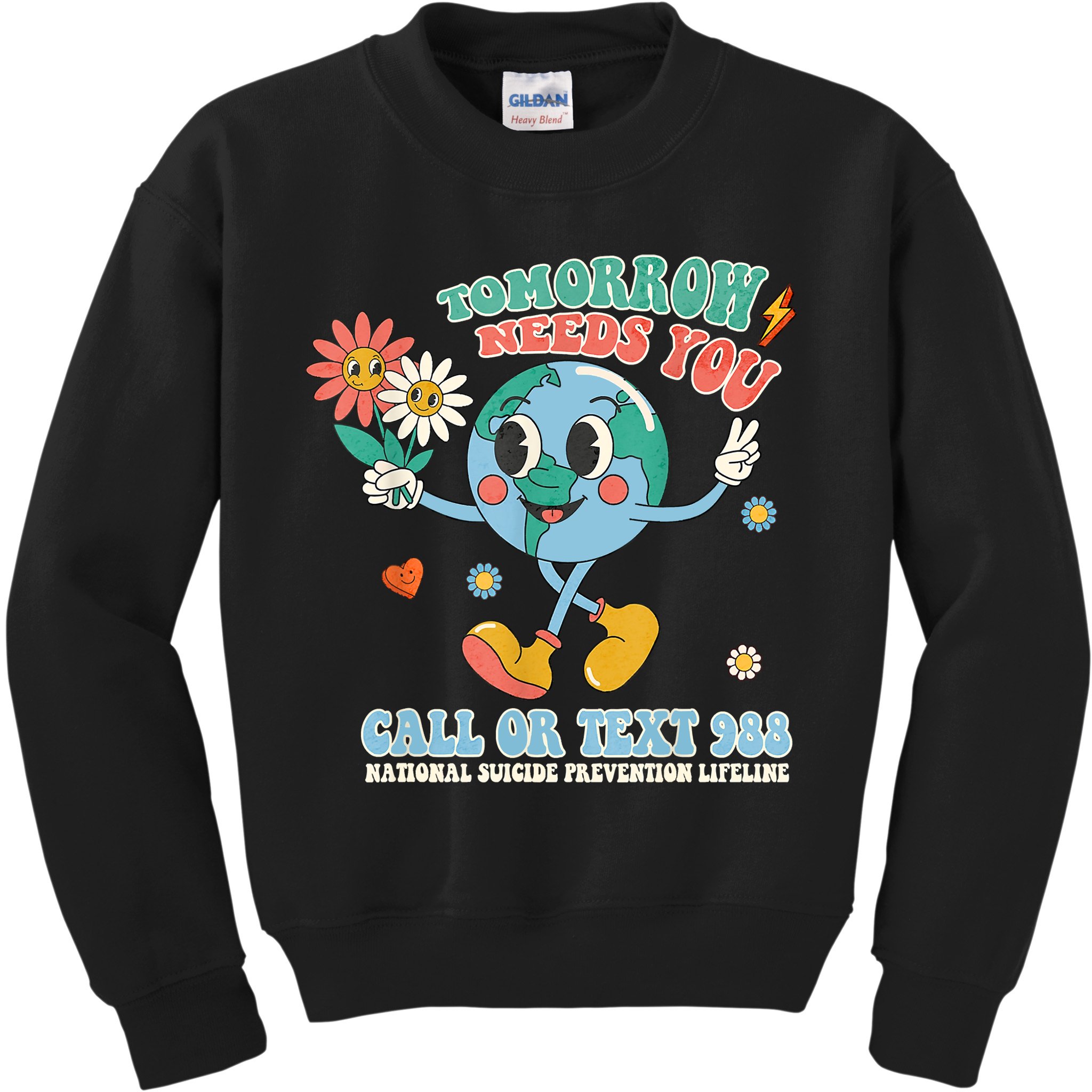 988 Suicide Prevention Stay Tomorrow Needs You Mental Health Kids Sweatshirt