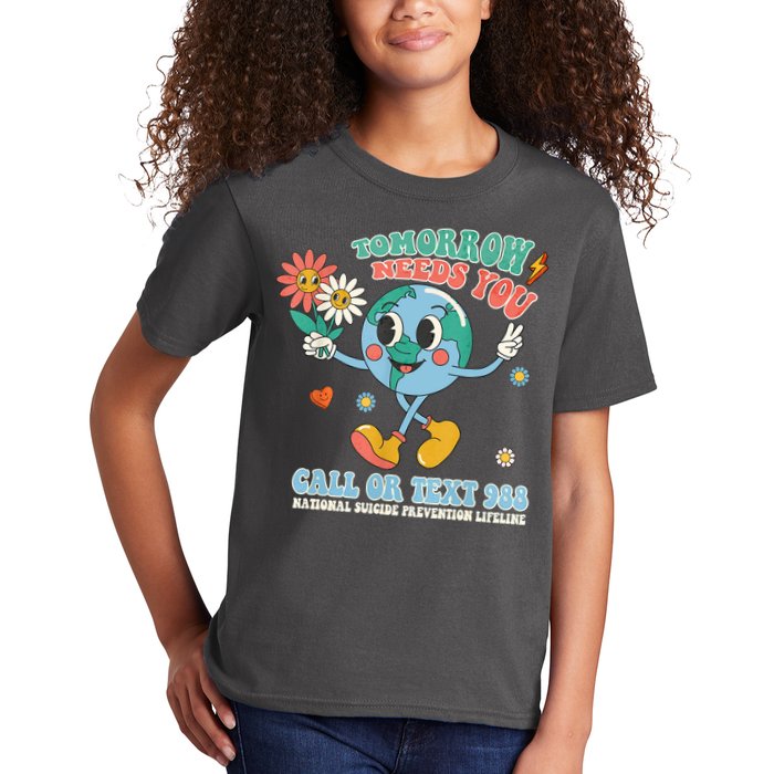 988 Suicide Prevention Stay Tomorrow Needs You Mental Health Kids T-Shirt