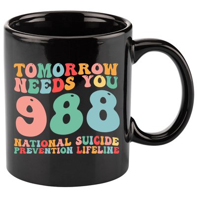 988 Suicide Prevention National Suicide Prevention Lifeline 11oz C Handle Ceramic Mug