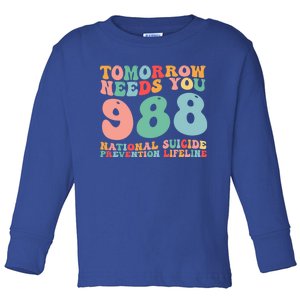 988 Suicide Prevention National Suicide Prevention Lifeline Toddler Long Sleeve Shirt