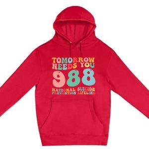 988 Suicide Prevention National Suicide Prevention Lifeline Premium Pullover Hoodie