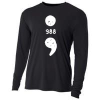 988 Suicide Prevention 988 Comma Cooling Performance Long Sleeve Crew