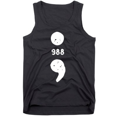 988 Suicide Prevention 988 Comma Tank Top