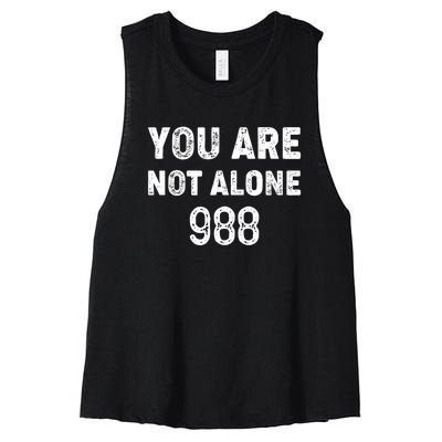 988 Suicide Prevention 988 Women's Racerback Cropped Tank