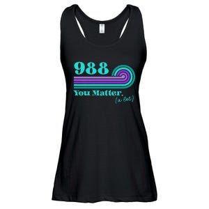 988 Suicide Prevention Mental Health Awareness Retro Teal Ladies Essential Flowy Tank