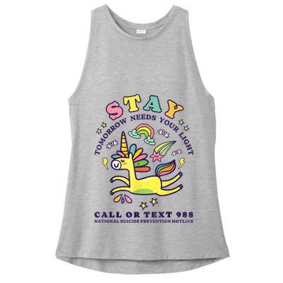 988 Suicide Prevention Tomorrow Needs You Retro Ladies PosiCharge Tri-Blend Wicking Tank