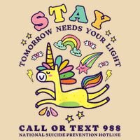 988 Suicide Prevention Tomorrow Needs You Retro Drawstring Bag