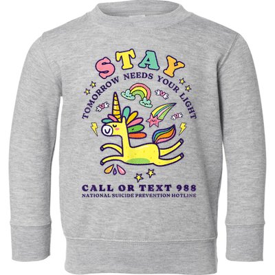 988 Suicide Prevention Tomorrow Needs You Retro Toddler Sweatshirt