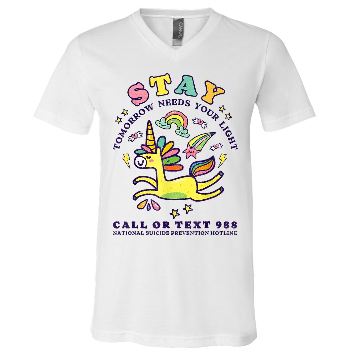 988 Suicide Prevention Tomorrow Needs You Retro V-Neck T-Shirt