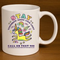 988 Suicide Prevention Tomorrow Needs You Retro 11oz C Handle Ceramic Mug