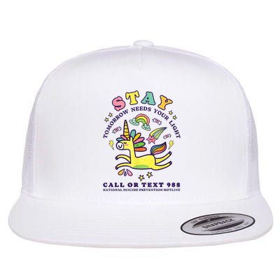 988 Suicide Prevention Tomorrow Needs You Retro Flat Bill Trucker Hat