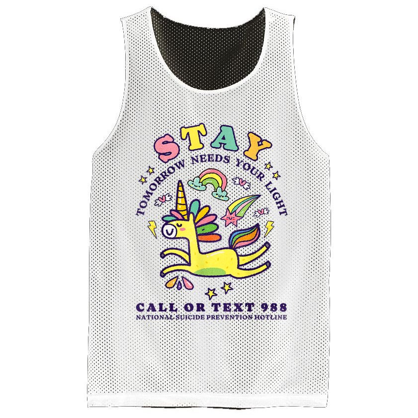 988 Suicide Prevention Tomorrow Needs You Retro Mesh Reversible Basketball Jersey Tank