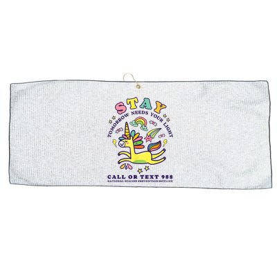 988 Suicide Prevention Tomorrow Needs You Retro Large Microfiber Waffle Golf Towel