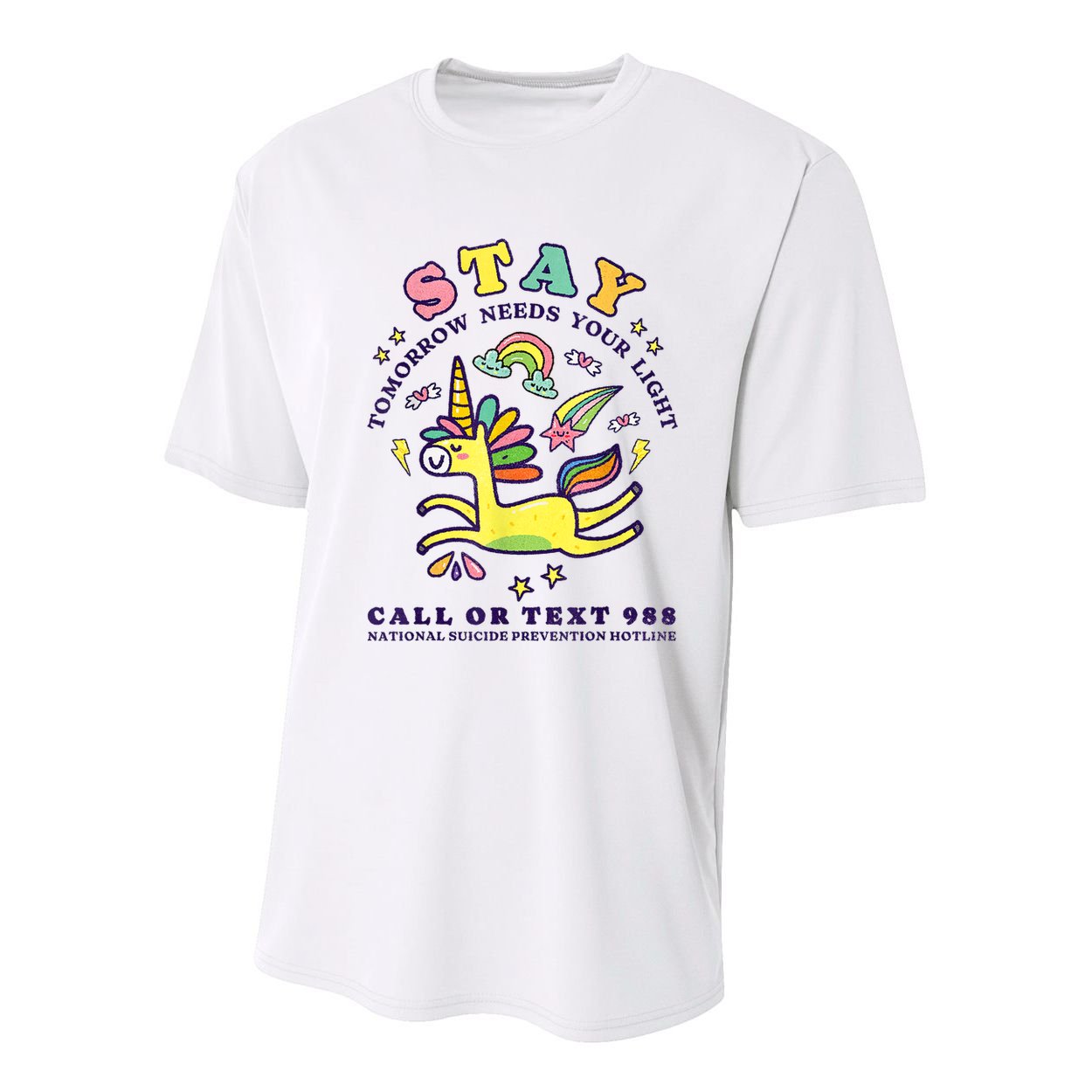 988 Suicide Prevention Tomorrow Needs You Retro Youth Performance Sprint T-Shirt