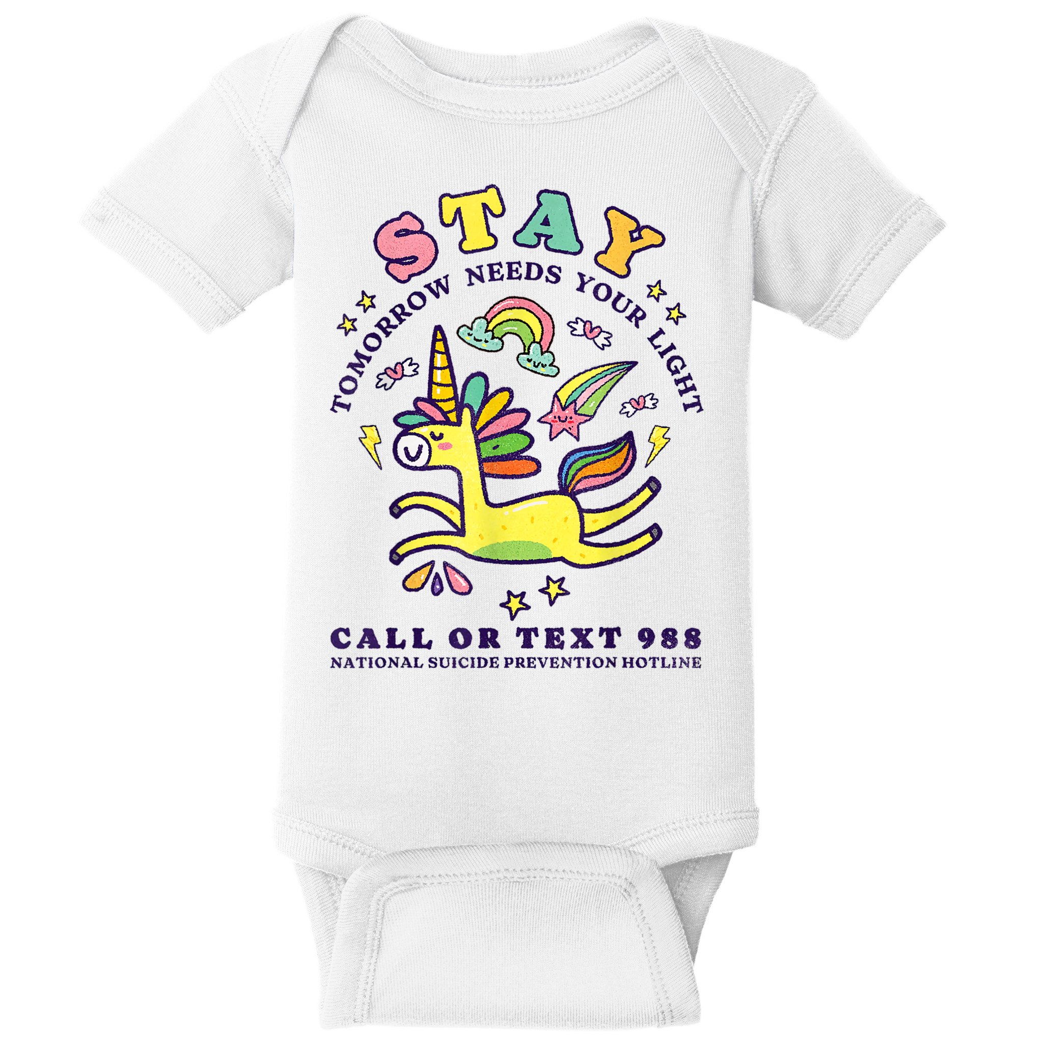 988 Suicide Prevention Tomorrow Needs You Retro Baby Bodysuit