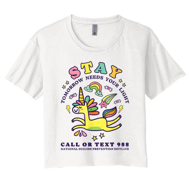 988 Suicide Prevention Tomorrow Needs You Retro Crop Top