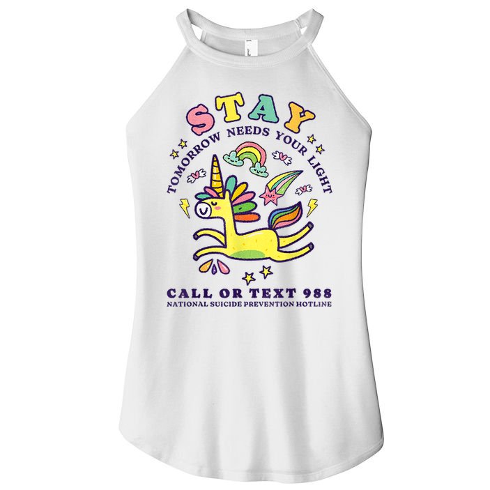 988 Suicide Prevention Tomorrow Needs You Retro Women's Perfect Tri Rocker Tank