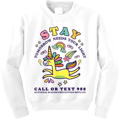 988 Suicide Prevention Tomorrow Needs You Retro Kids Sweatshirt