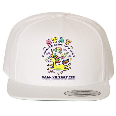 988 Suicide Prevention Tomorrow Needs You Retro Wool Snapback Cap