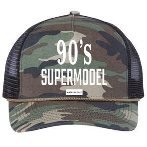 90S Supermodel Super Model Made In Italy Retro Rope Trucker Hat Cap