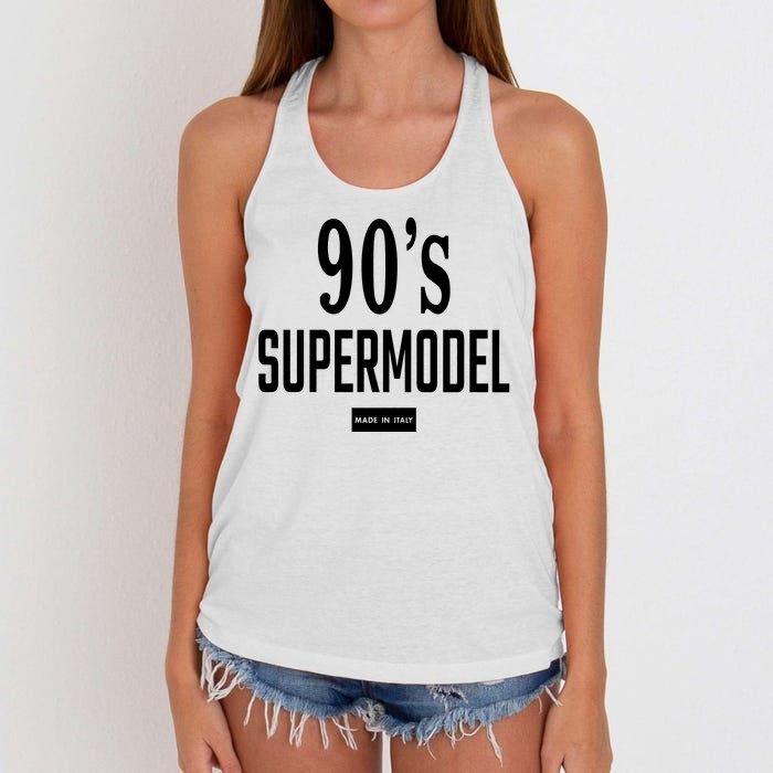 90S Supermodel Super Model Made In Italy Women's Knotted Racerback Tank