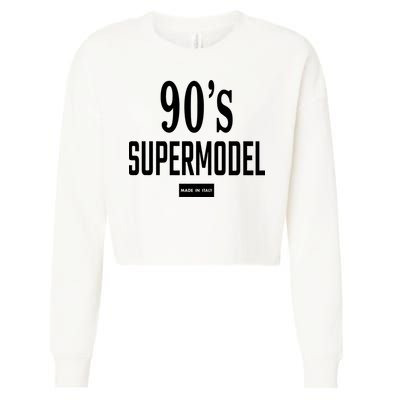 90S Supermodel Super Model Made In Italy Cropped Pullover Crew