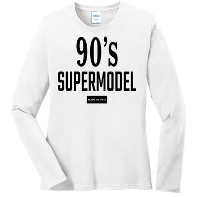 90S Supermodel Super Model Made In Italy Ladies Long Sleeve Shirt