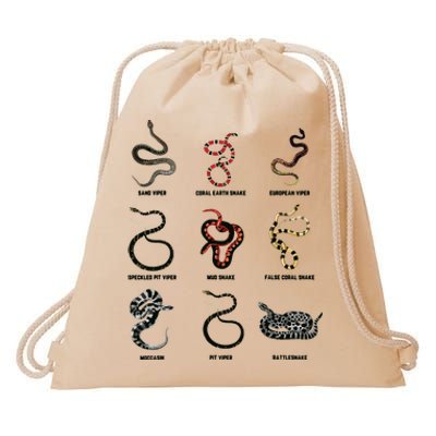 9 Snakes Snake Lover Men Snake Snake Drawstring Bag