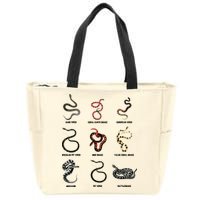 9 Snakes Snake Lover Men Snake Snake Zip Tote Bag