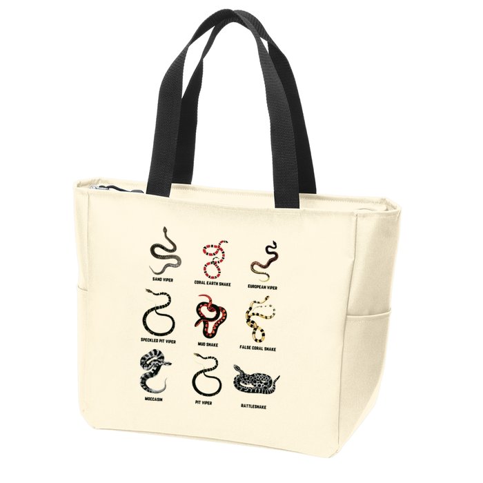 9 Snakes Snake Lover Men Snake Snake Zip Tote Bag