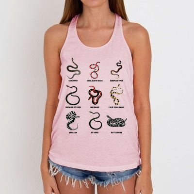 9 Snakes Snake Lover Men Snake Snake Women's Knotted Racerback Tank