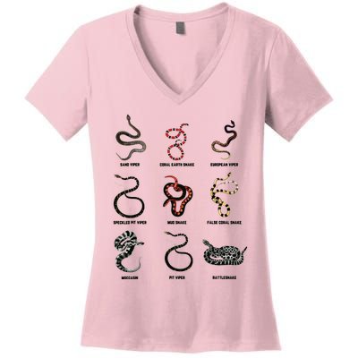 9 Snakes Snake Lover Men Snake Snake Women's V-Neck T-Shirt