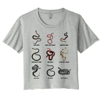 9 Snakes Snake Lover Men Snake Snake Women's Crop Top Tee