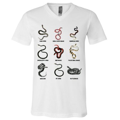 9 Snakes Snake Lover Men Snake Snake V-Neck T-Shirt