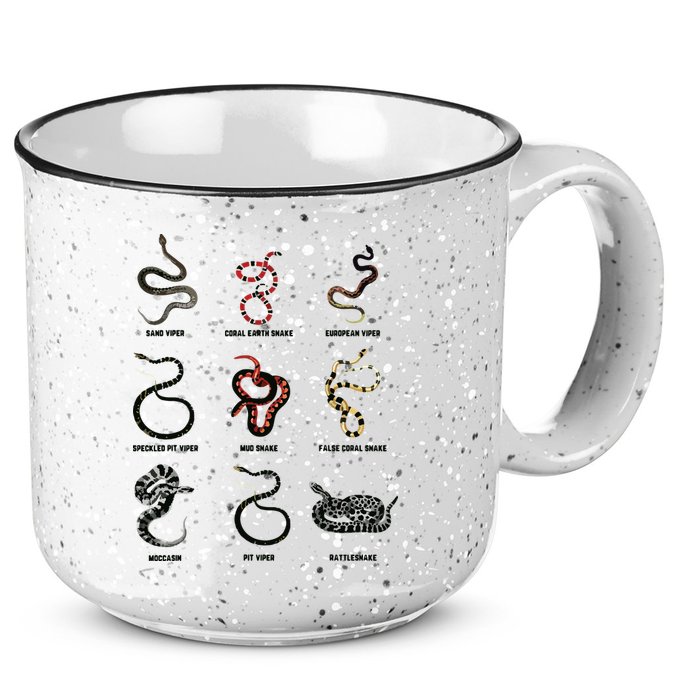 9 Snakes Snake Lover Men Snake Snake 15oz Campfire Ceramic Mug