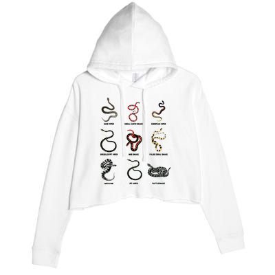 9 Snakes Snake Lover Men Snake Snake Crop Fleece Hoodie