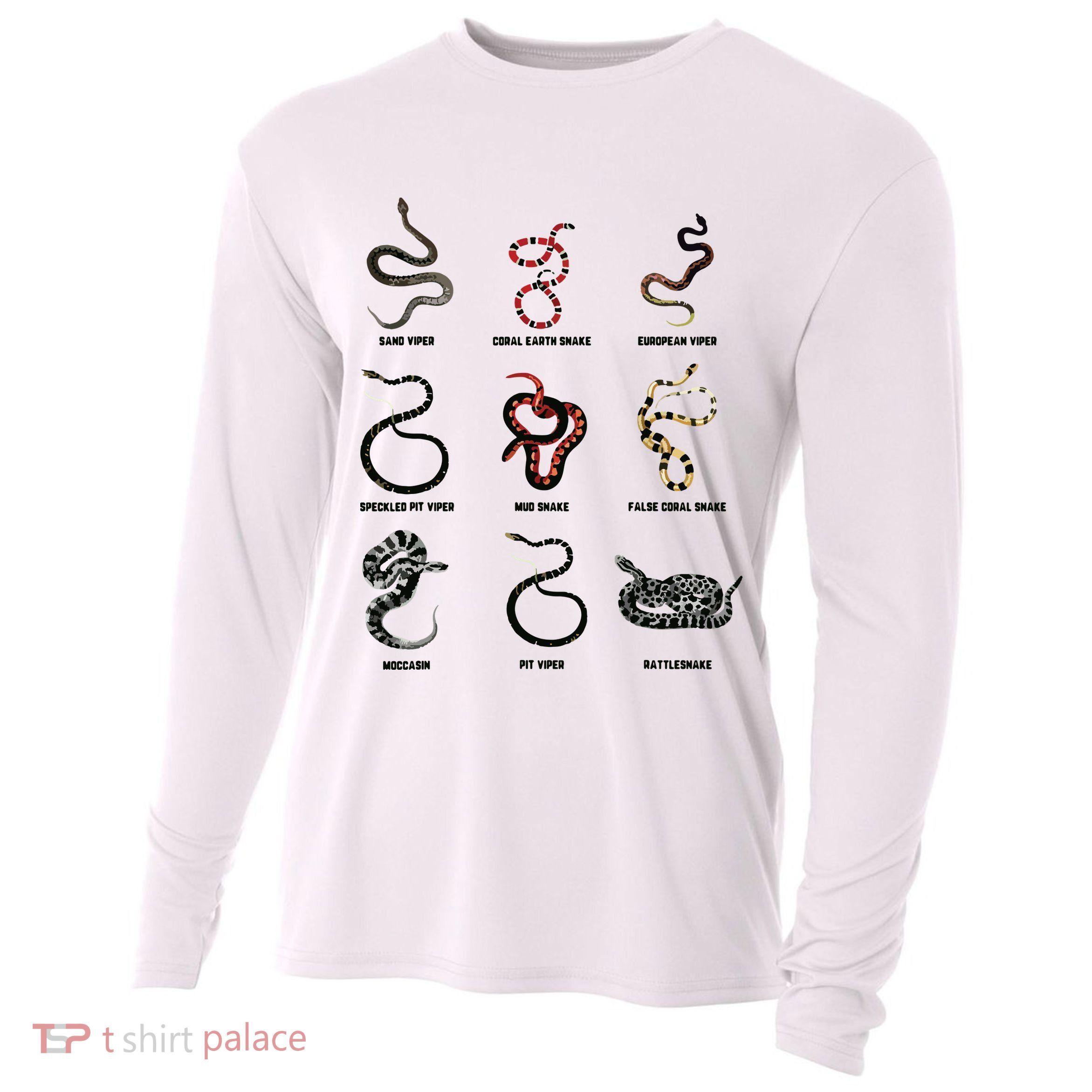 9 Snakes Snake Lover Men Snake Snake Cooling Performance Long Sleeve Crew