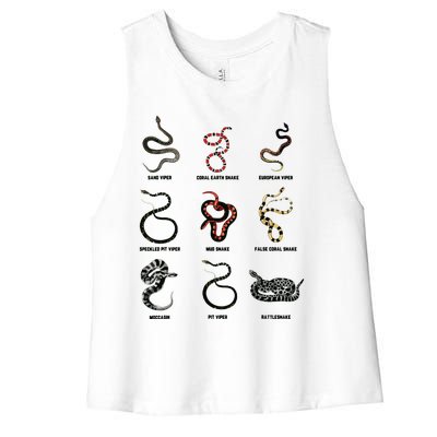 9 Snakes Snake Lover Men Snake Snake Women's Racerback Cropped Tank