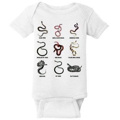 9 Snakes Snake Lover Men Snake Snake Baby Bodysuit