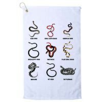 9 Snakes Snake Lover Men Snake Snake Golf Towel