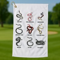 9 Snakes Snake Lover Men Snake Snake Golf Towel