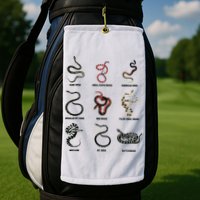 9 Snakes Snake Lover Men Snake Snake Golf Towel