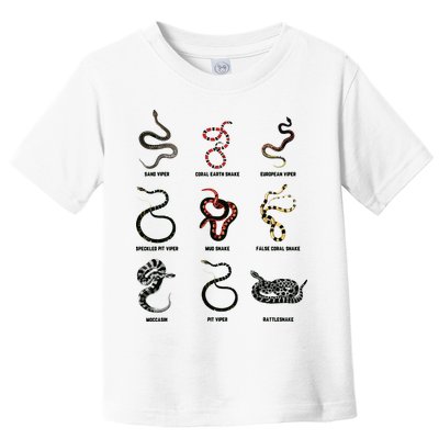 9 Snakes Snake Lover Men Snake Snake Toddler T-Shirt